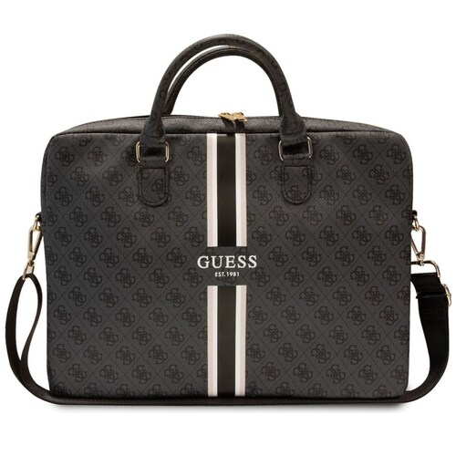 Maletín Portalaptop Guess 16" Printed Stripes Negro