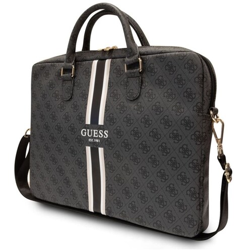 Maletín Portalaptop Guess 16" Printed Stripes Negro