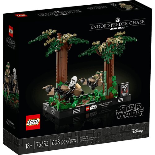 Diorama: Duelo de Speeders en Endor Lego Star Wars