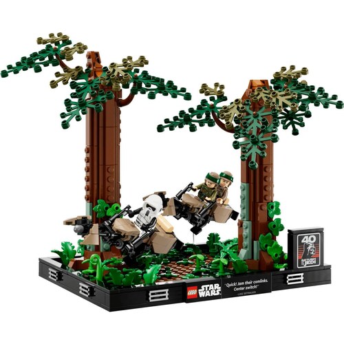 Diorama: Duelo de Speeders en Endor Lego Star Wars