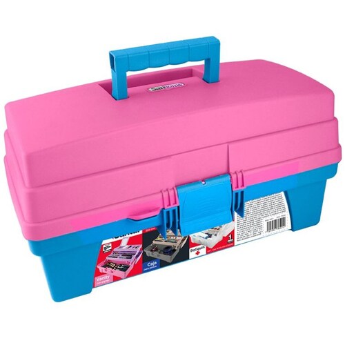 Caja Vanity Santul 14 Azul con Rosa