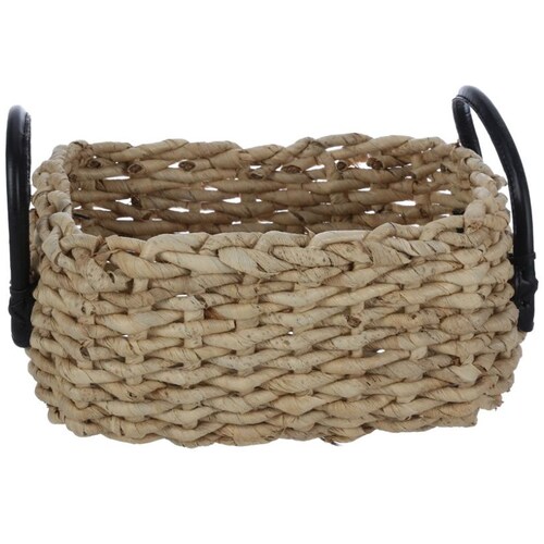 Home Nature Set de 2 Canastas Decorativas Itzi Hechas con Hojas de Maíz 28.5*22.5*16 Cm, 20.5*15*13 Cm