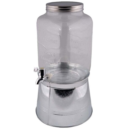 Home Nature Garrafón de Cristal con Base, Capacidad 8 L 31*21*21 Cm