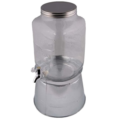 Home Nature Garrafón de Cristal con Base, Capacidad 8 L 31*21*21 Cm