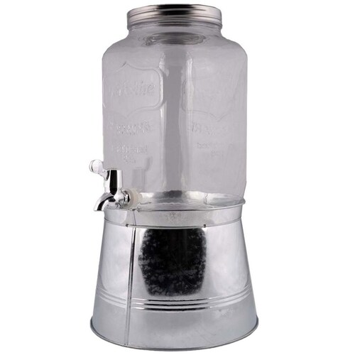 Home Nature Garrafón de Cristal con Base, Capacidad 8 L 31*21*21 Cm