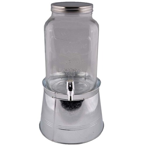 Home Nature Garrafón de Cristal con Base, Capacidad 8 L 31*21*21 Cm