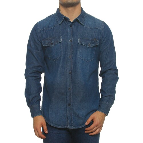 Camisa Casual de Mezclilla Manga Larga para Hombre Oggi Jeans