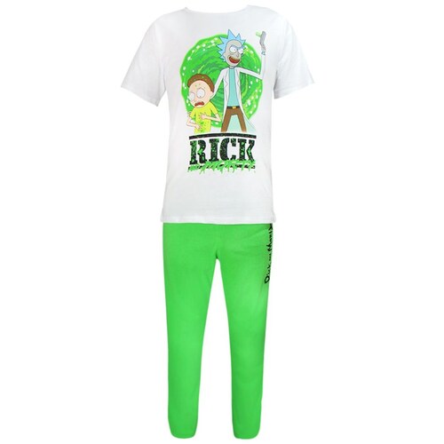 Pijama para Hombre Playera Manga Corta Pantalón Rick And Morty