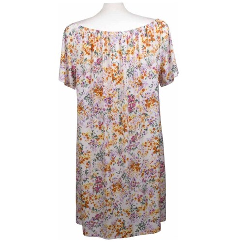 Vestido Elástico Manga Corta Doma Fashion