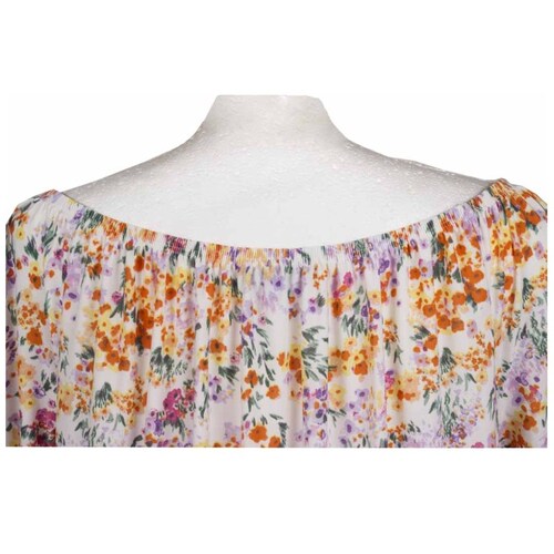 Vestido Elástico Manga Corta Doma Fashion