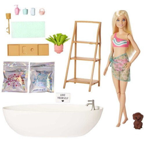 Barbie Fashion & Beauty Set de Juego Baño de Burbujas