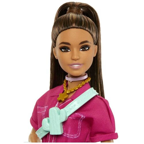 Barbie la Película Accesorios para Muñeca Traje de Moda Rosa