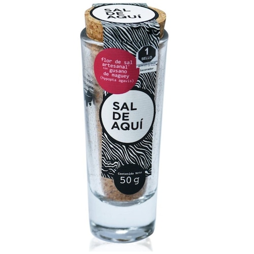 Flor de Sal con Gusano de Maguey Sal de Aqui 50G