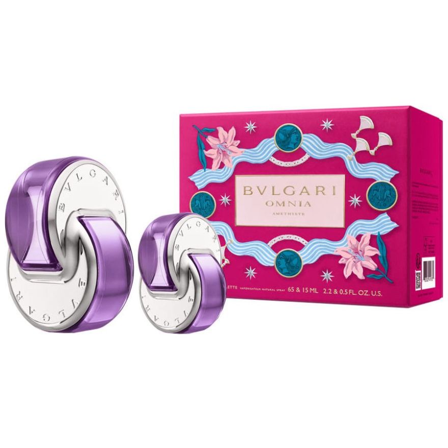 BVLGARI OMNIA AMETHYSTE セット 65ml & 15ml Set Fragancia para Mujer Bvlgari Omnia Amethyste 65Ml Edt + 15Ml Edt