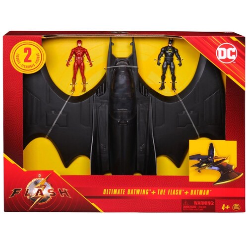 Batwin con Figuras de Pulgadas Flash Y Batman Keaton