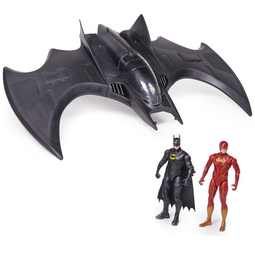 Batwin con Figuras de Pulgadas Flash Y Batman Keaton