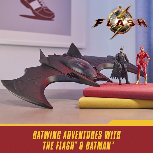 Batwin con Figuras de Pulgadas Flash Y Batman Keaton