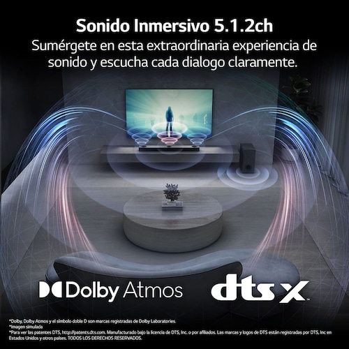 Especificaciones de LG Barra de sonido S60Q Dolby Atmos 300W