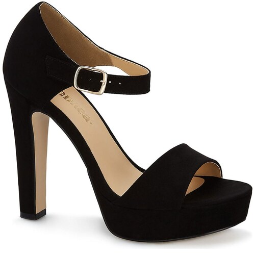 Sandalia Negra Media Plataforma Andrea