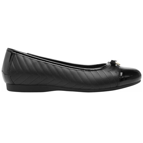 Balerina Punta Charol Y Moño Negra para Mujer Flexi