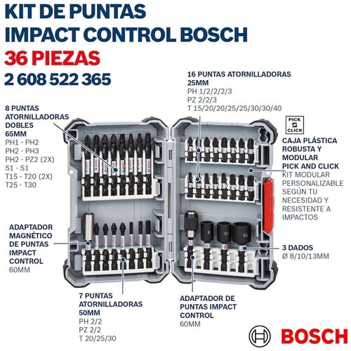 Brocas Profesionales Bosch Set de 36 Unid
