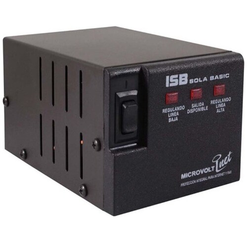 Regulador Sola Basic Microvolt Dn-21-122 de 1,200Va / 1200W con 4 Contactos Smartbitt