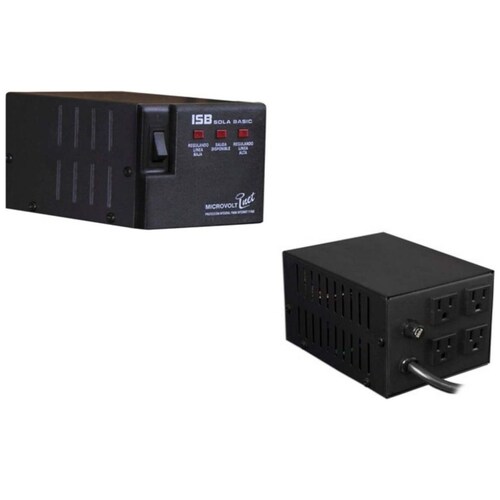 Regulador Sola Basic Microvolt Dn-21-122 de 1,200Va / 1200W con 4 Contactos Smartbitt