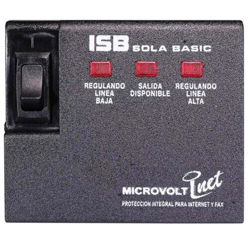 Regulador de Voltaje Sola Basic Microvolt Inet Dn-21-202 2000Va Entrada de 127V Y Salida de 120V Negro Smartbitt