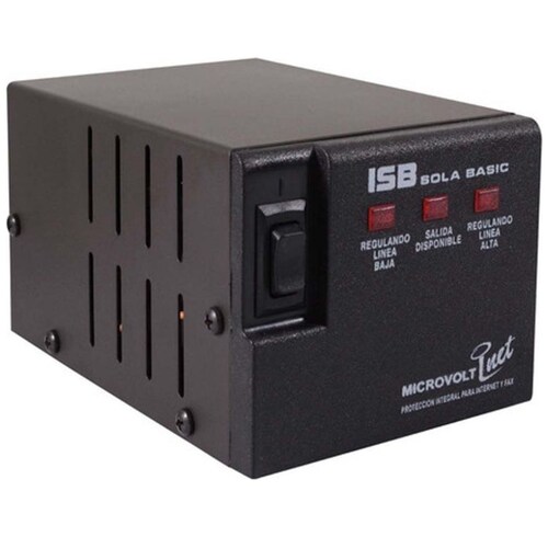 Regulador de Voltaje Sola Basic Microvolt Inet Dn-21-202 2000Va Entrada de 127V Y Salida de 120V Negro Smartbitt
