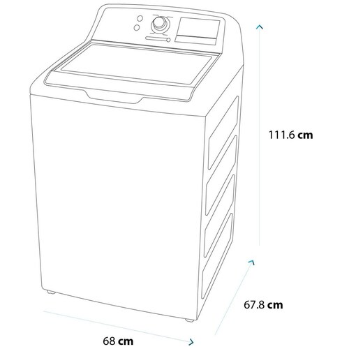 Lavadora Mabe He Carga Superior 22Kg Lmh72201Wbab1
