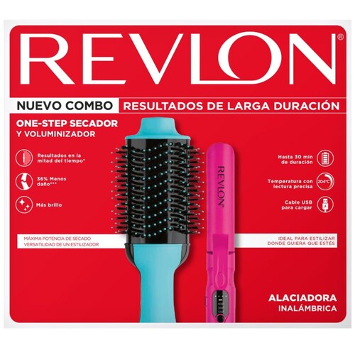 Combo Volumizer + Alaciadora Inalambrica