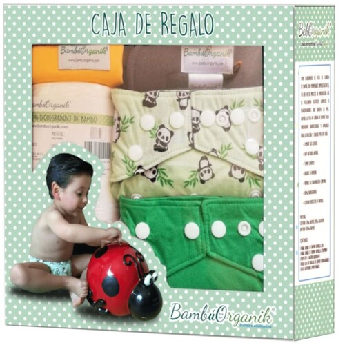 Caja para Regalo de Pañales Reusables de Tela de Bambú Bambuu Organic B-001              
