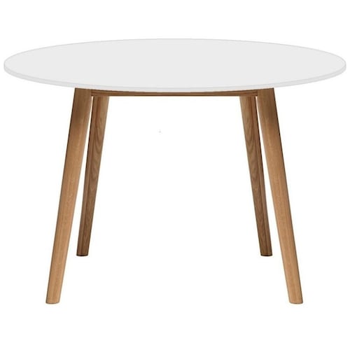 Mesa Redonda Turin 120 Blanco Y Roble Home & Details