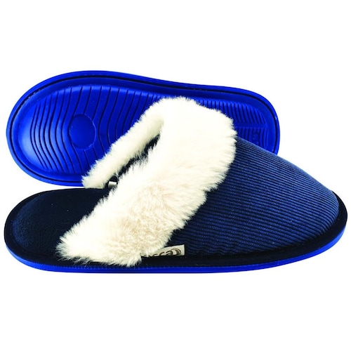 Pantufla Destalonada con Pestaña Afelpada Marino Arra
