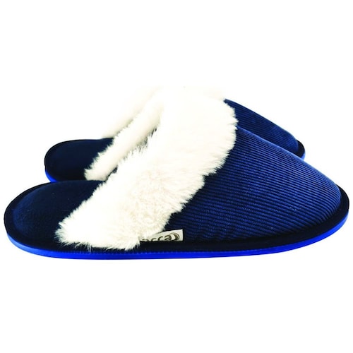 Pantufla Destalonada con Pestaña Afelpada Marino Arra