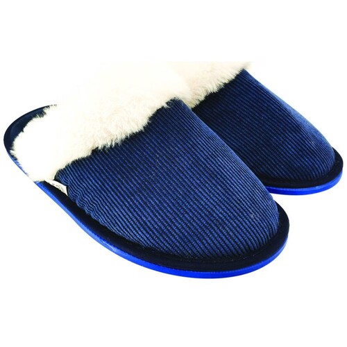 Pantufla Destalonada con Pestaña Afelpada Marino Arra