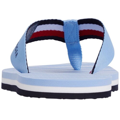 Sandalia Flip Flop con Líneas Azul Tommy Hilfiger