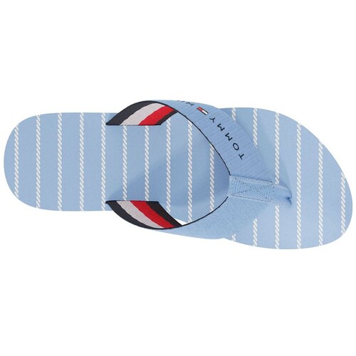 Sandalia Flip Flop con Líneas Azul Tommy Hilfiger
