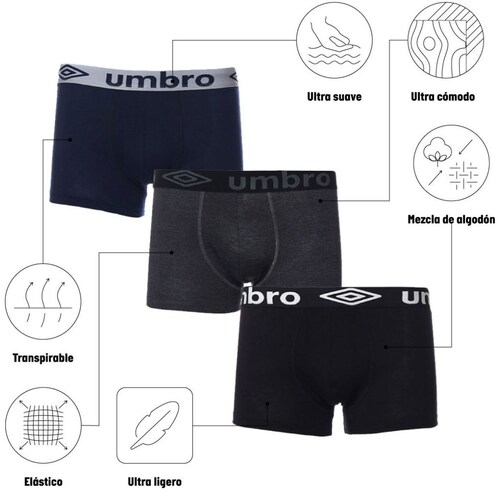 Bóxer para Hombre 3 Pack Umbro Everton