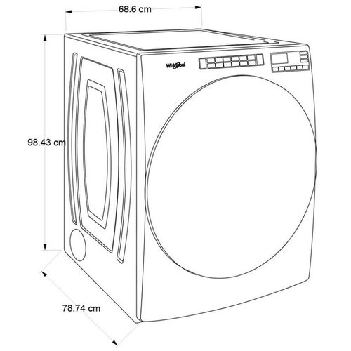 Secadora Gris Whirlpool Frontal 23Kg Cp7Mwfw5605M