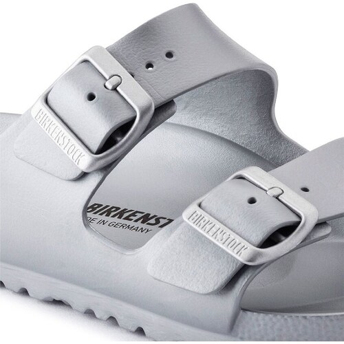 Sandalia Doble Hebilla Plata Birkenstock