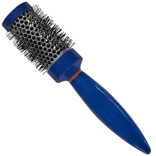 Cepillo Azul Redondo para Cabello Corto