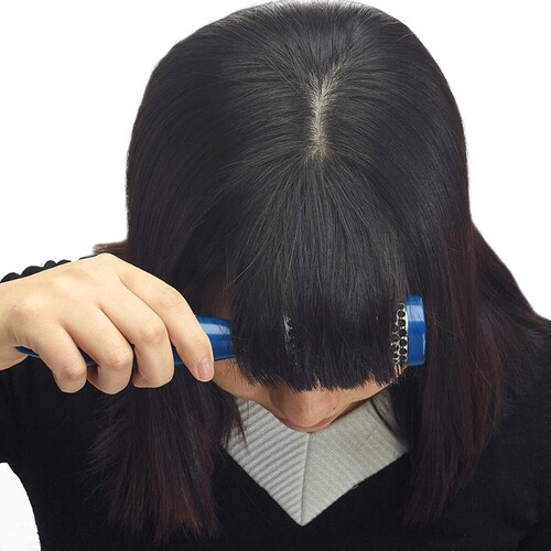 Cepillo Azul Redondo para Cabello Corto