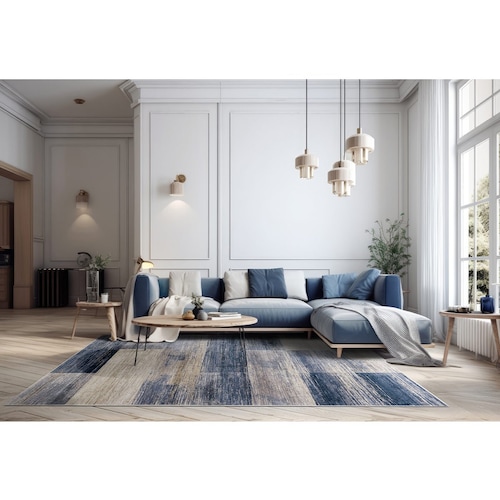 Tapete Mussa Azul Beige 2.90X2 Abadi