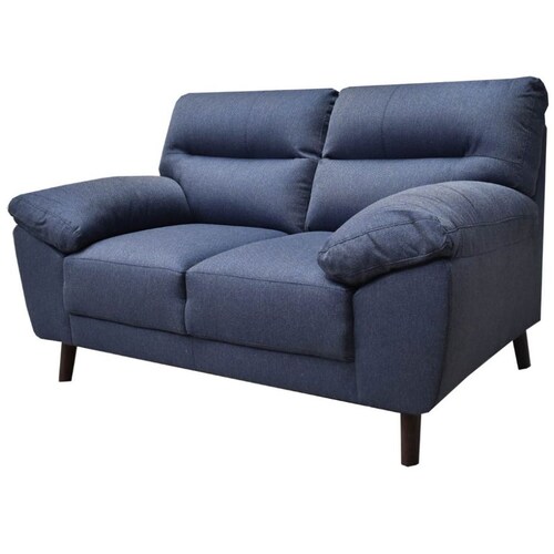 Sala Sofá y Love Seat Oliana Tela Azul Muebles  Liz