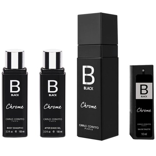Set para Hombre Carlo Corinto Black Chrome Edt 100 Ml