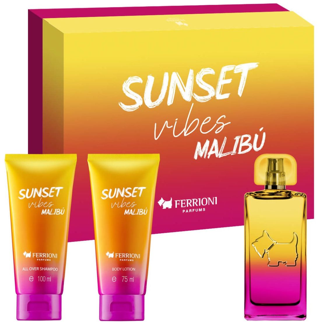 Set para Mujer Ferrioni Sunset Vibes Malib Edt 100 Ml