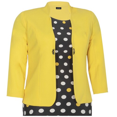Conjunto 2 Pz Vestido y Saco Liso Manga 3/4 Joces