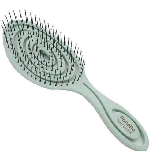 Ponette Natural Cepillo Eco Desenredante Verde 1 Pieza