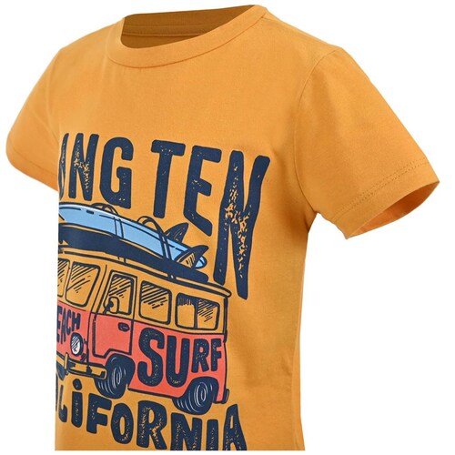 Playera para Niño Manga Corta Estampada Cuello Redondo Hang Ten